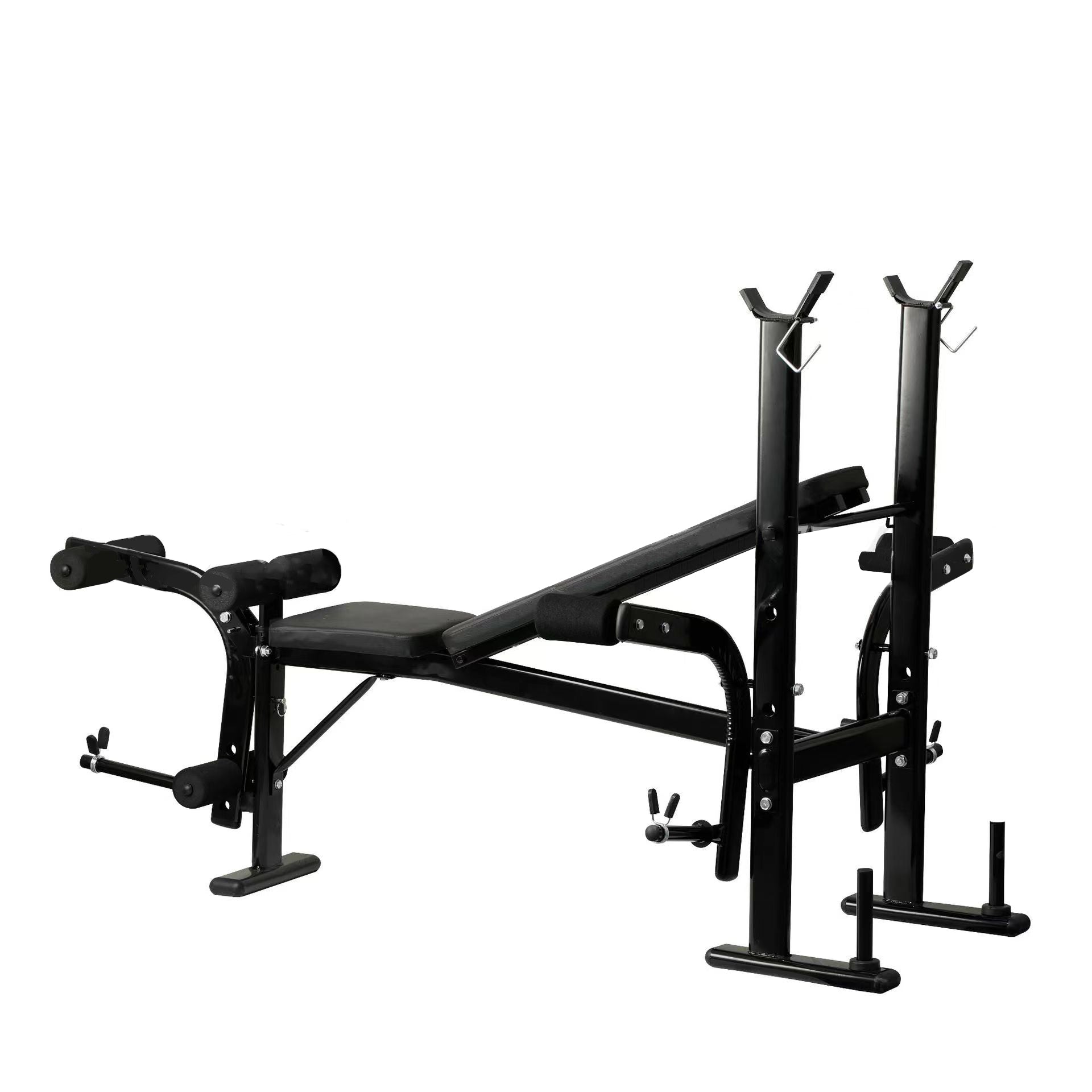 Adjustable Foldable Weight Bench with Barbell Rack