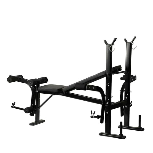 Adjustable Foldable Weight Bench with Barbell Rack