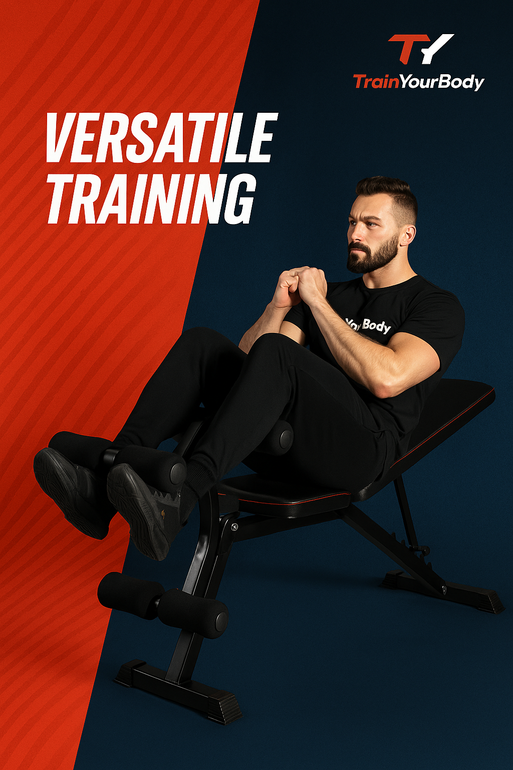 Adjustable Foldable Weight Bench with Barbell Rack