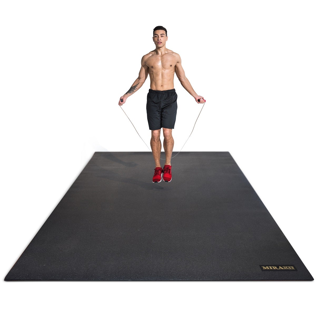 TrainYourBody XXL Workout Mat – 214x153cm – Extra Large Anti-Slip Exercise Mat for Home Gym, HIIT & Yoga