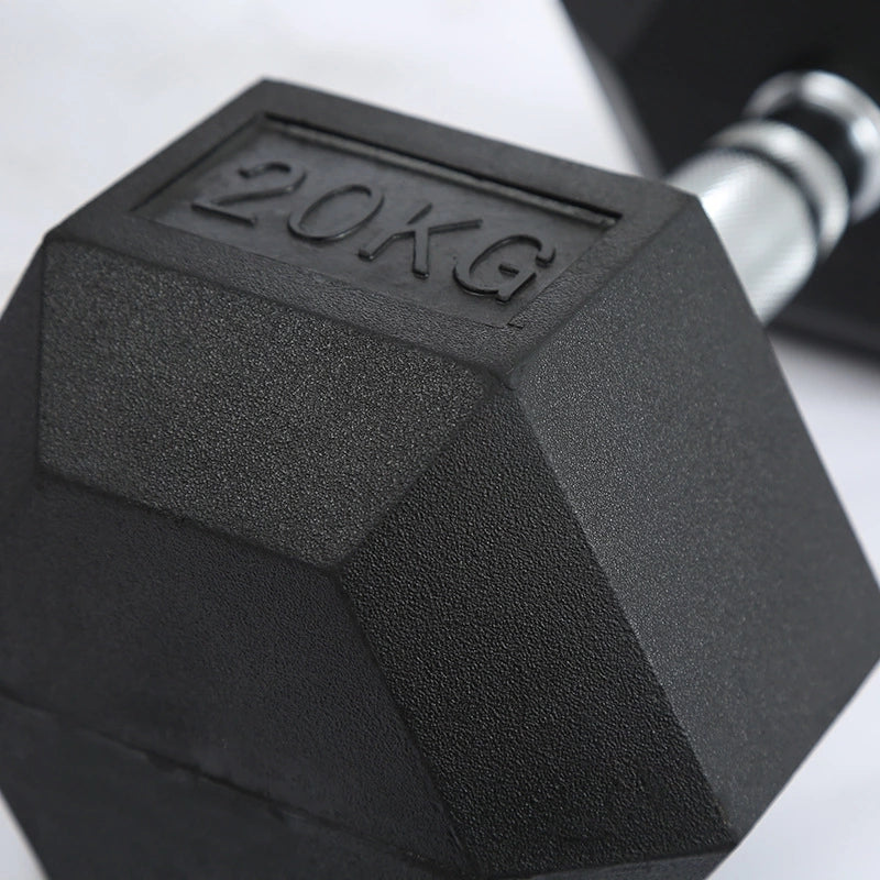Complet Hex Dumbbell Set with Vertical Rack – Home Gym Strength Training Equipment