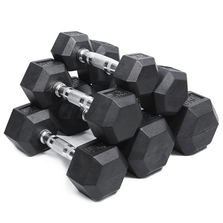 Complet Hex Dumbbell Set with Vertical Rack – Home Gym Strength Training Equipment