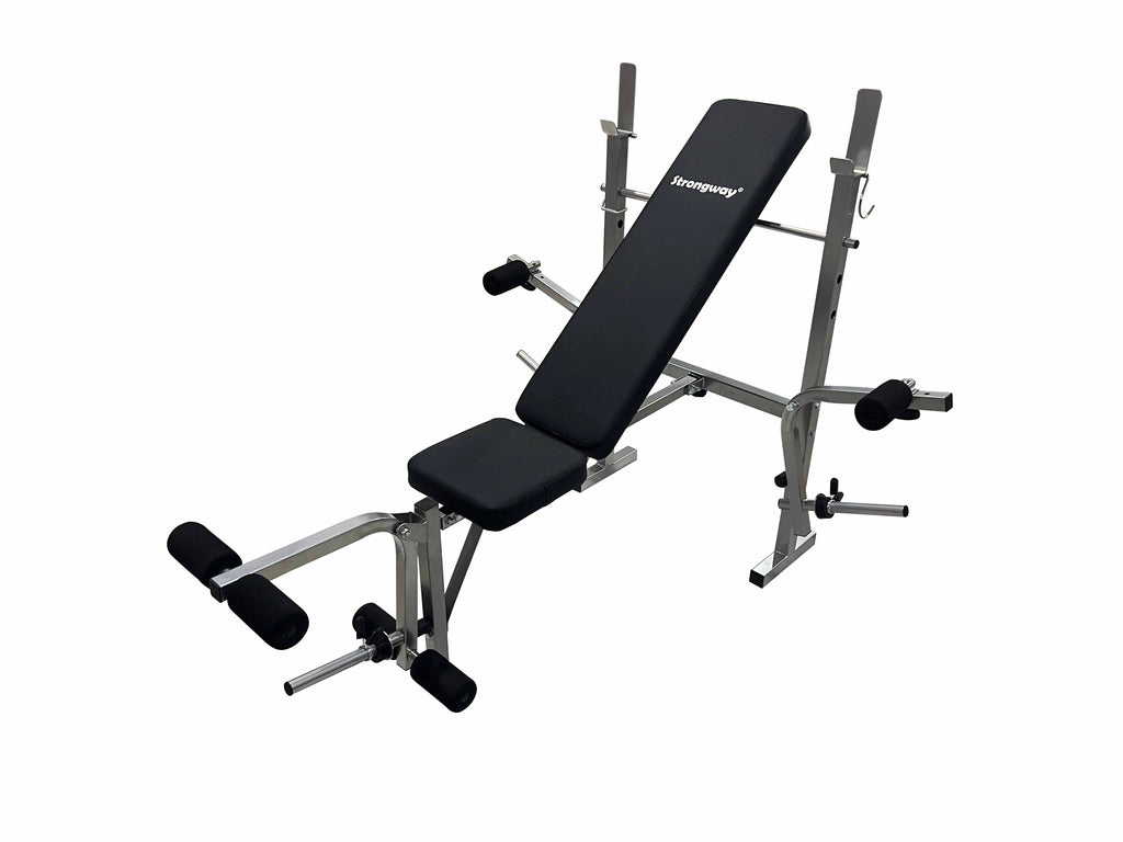 Adjustable Foldable Weight Bench with Barbell Rack