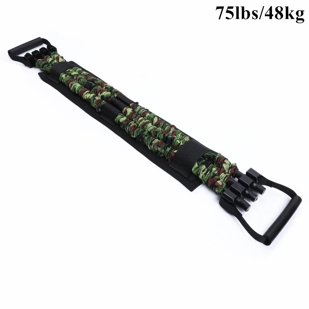 TrainYourBody Band and Bar Set 2.0 – Multifunction Resistance Kit with Bar + App (Summer Bundle)