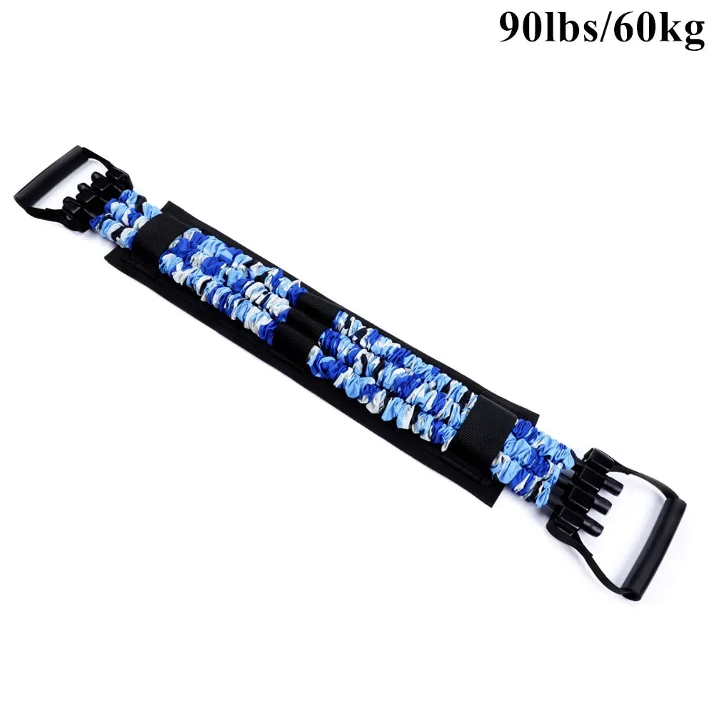 TrainYourBody Band and Bar Set 2.0 – Multifunction Resistance Kit with Bar + App (Summer Bundle)
