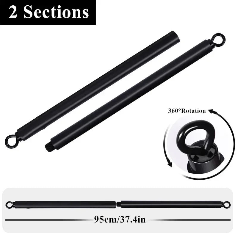 TrainYourBody Band and Bar Set 2.0 – Multifunction Resistance Kit with Bar + App (Summer Bundle)