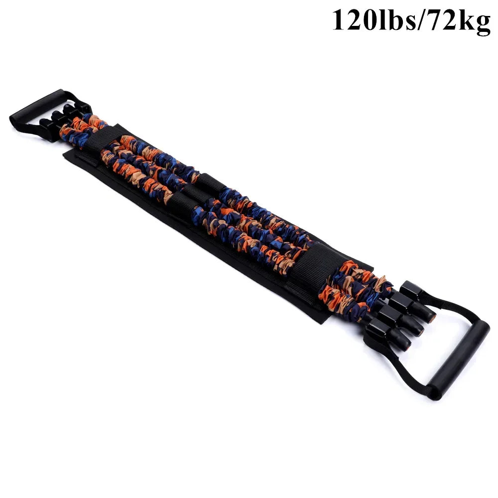 TrainYourBody Band and Bar Set 2.0 – Multifunction Resistance Kit with Bar + App (Summer Bundle)