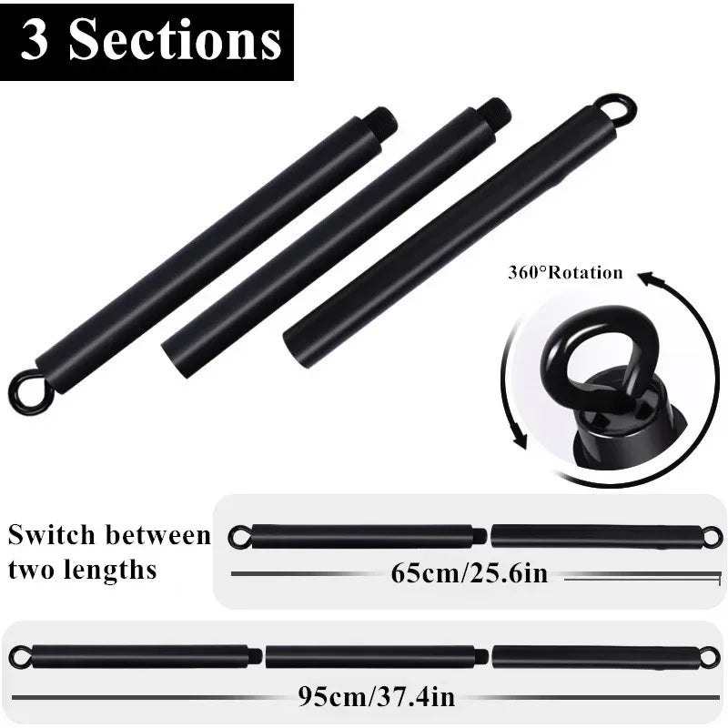 TrainYourBody Band and Bar Set 2.0 – Multifunction Resistance Kit with Bar + App (Summer Bundle)