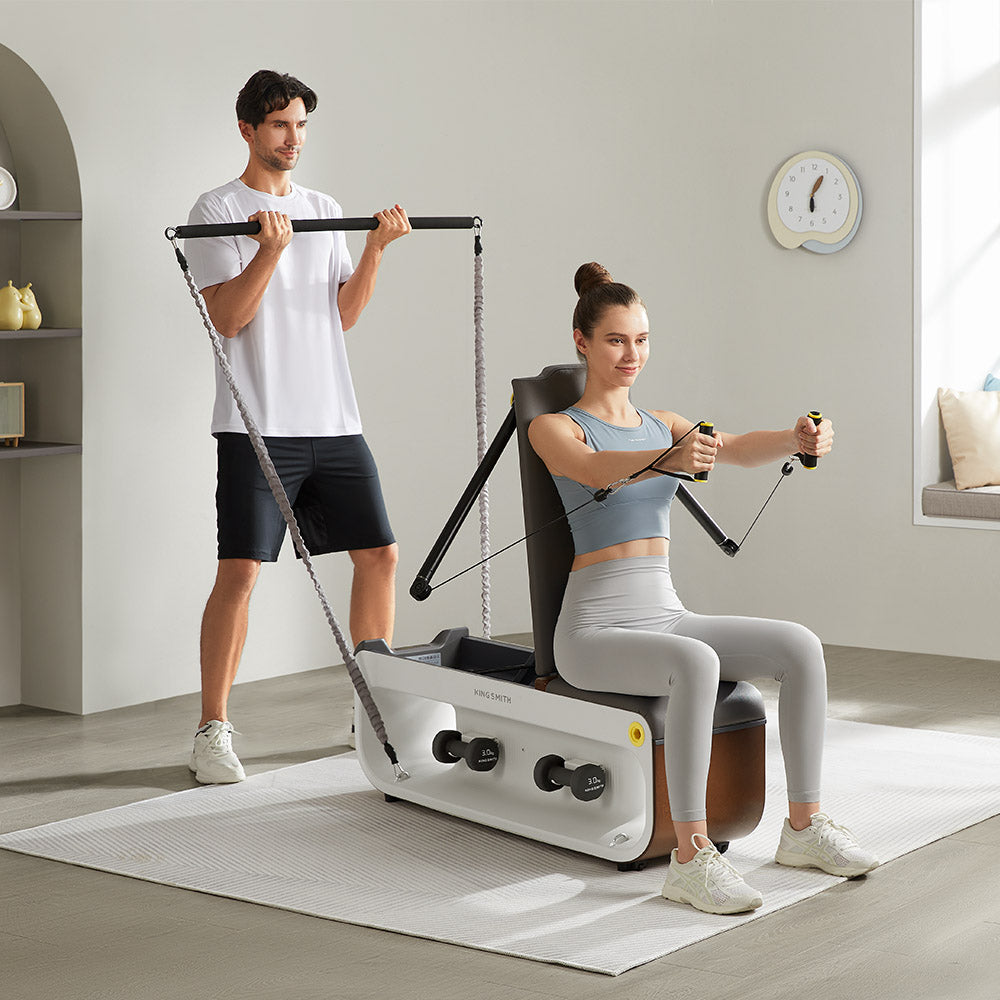 TrainYourBody Tone Up – Smart Weight Bench – Compact & All-in-One Strength Station – Includes 15 Attachments