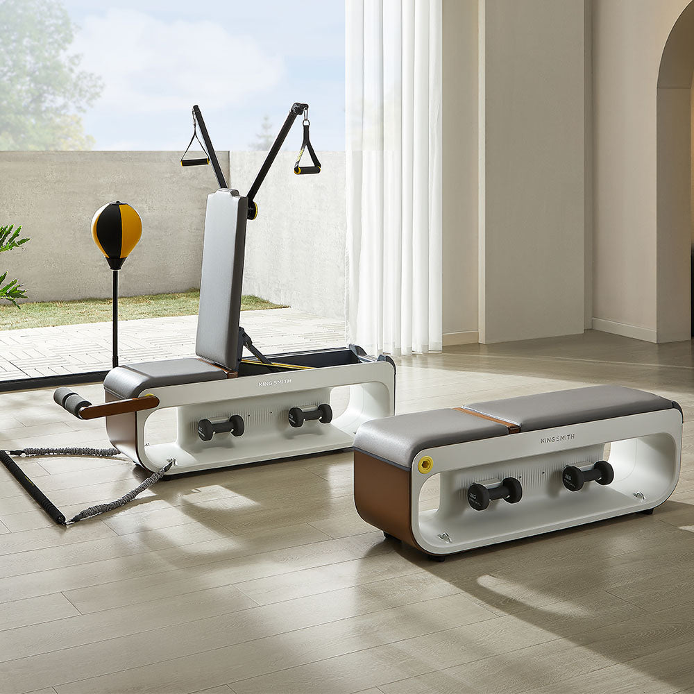 TrainYourBody Tone Up – Smart Weight Bench – Compact & All-in-One Strength Station – Includes 15 Attachments