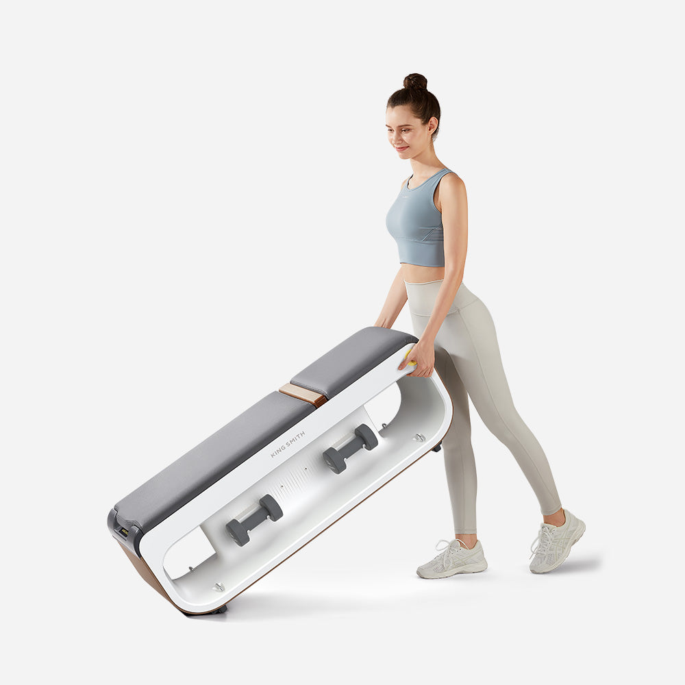TrainYourBody Tone Up – Smart Weight Bench – Compact & All-in-One Strength Station – Includes 15 Attachments