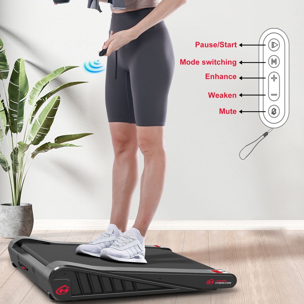 TrainYourBody Under Desk Walking Treadmill – 5% Incline – Compact & Quiet – 1 to 6 km/h – 2.5HP Motor – No Assembly – Home & Office Use